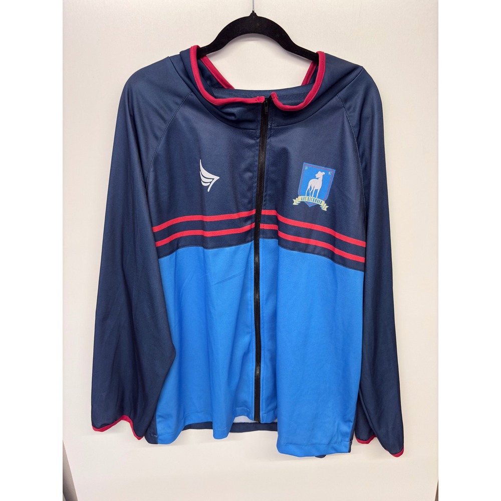 Ted Lasso Blokecore Track Jacket Mens XL Blue AFC Richmond Soccer Sporty Cosplay